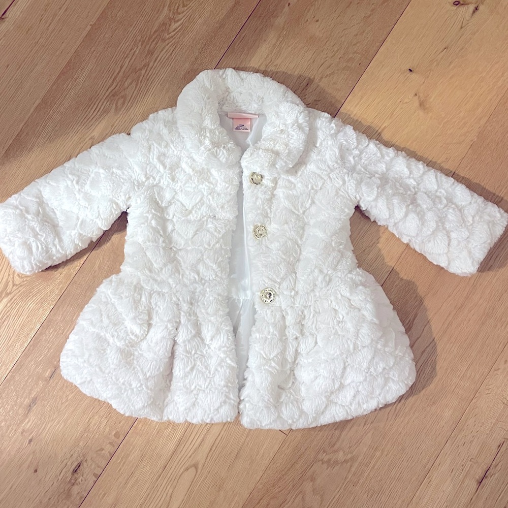 Juicy Couture peplum fur jacket 24 months EUC